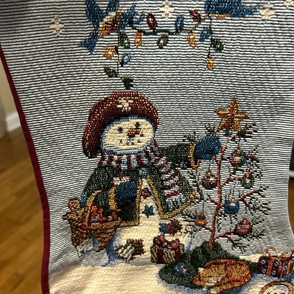 Vintage Longaberger Basket Christmas 20" Tapestry Stocking Treasures - Picture 3 of 4